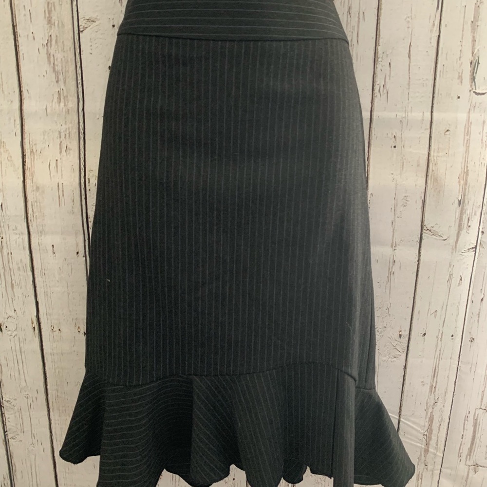 Express Womens Straight Pencil Ruffle Skirt